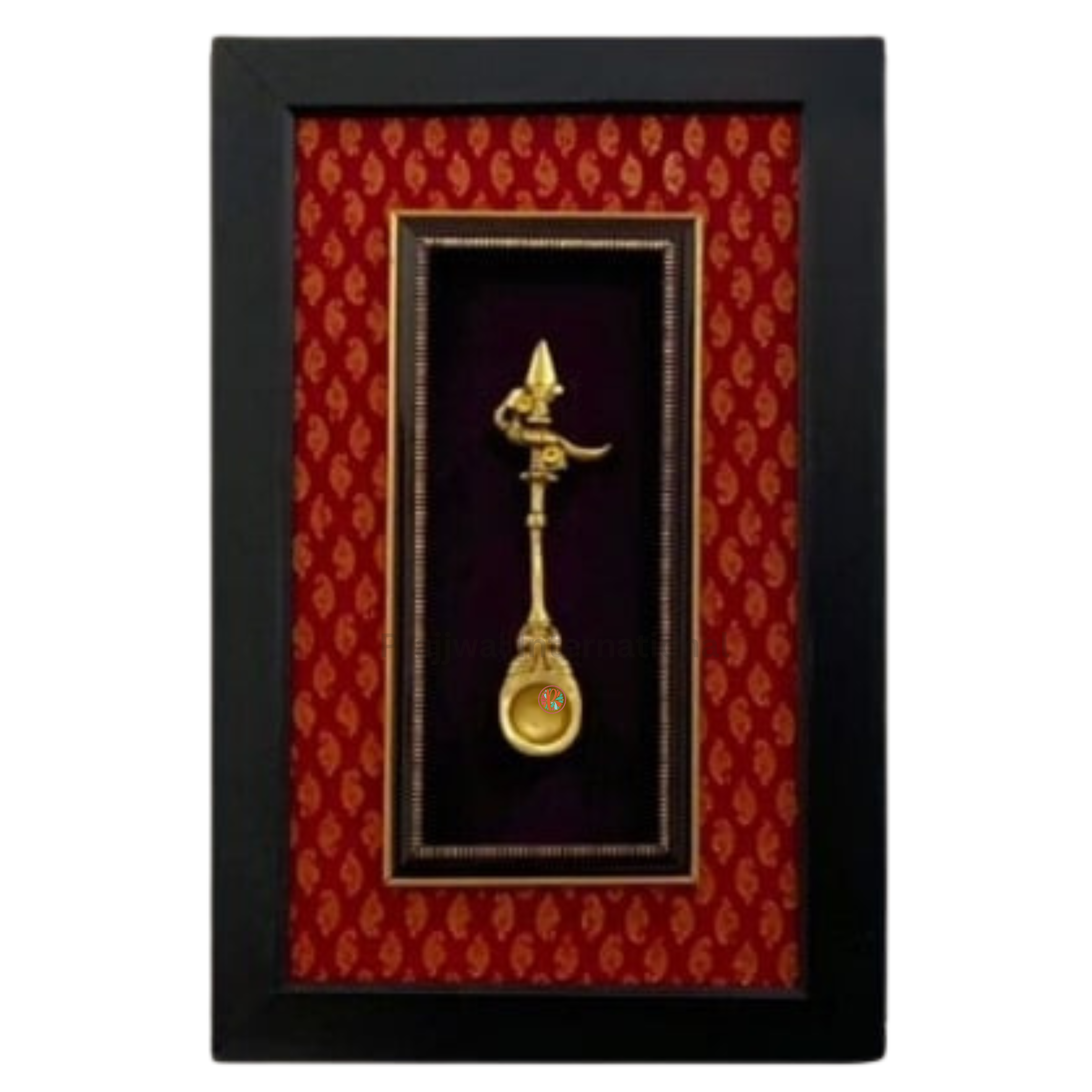 Brass Spoon Peacock Design Wall Hanging Frame | Elegant Handcrafted Wall Accent