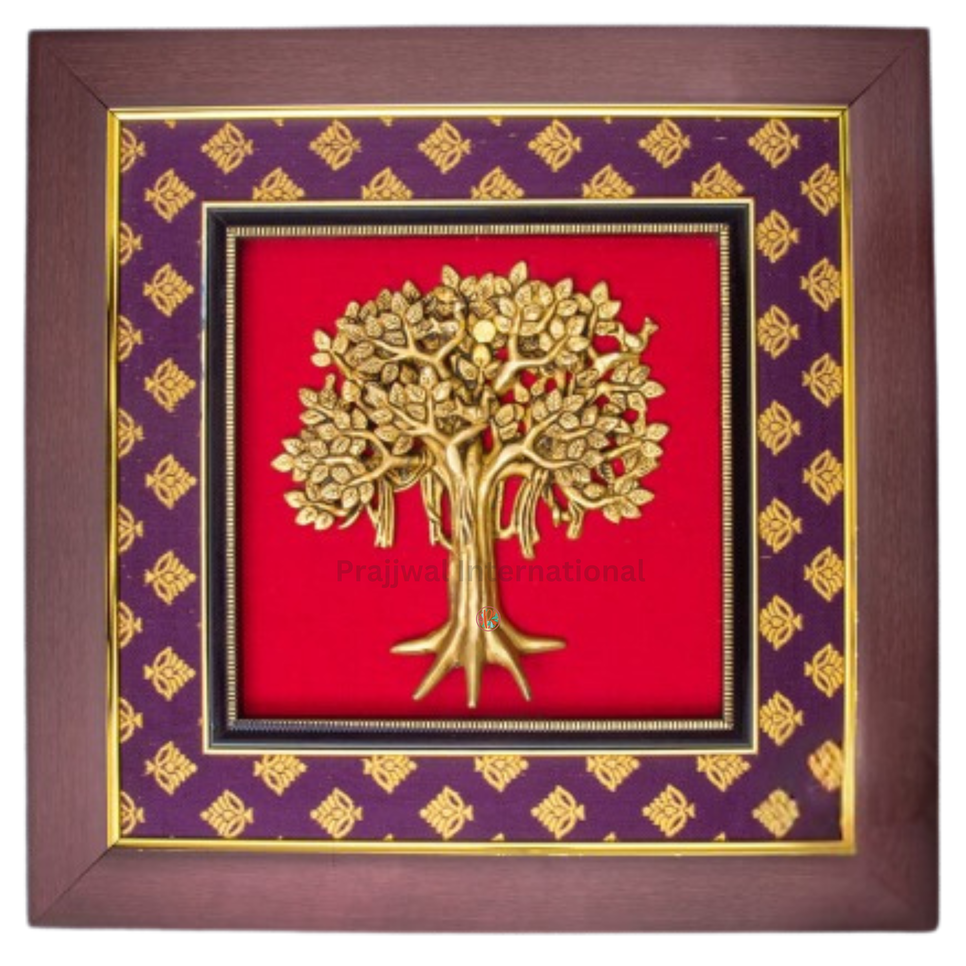Brass Tree Wall Hanging Frame | Symbol of Growth, Strength & Harmony