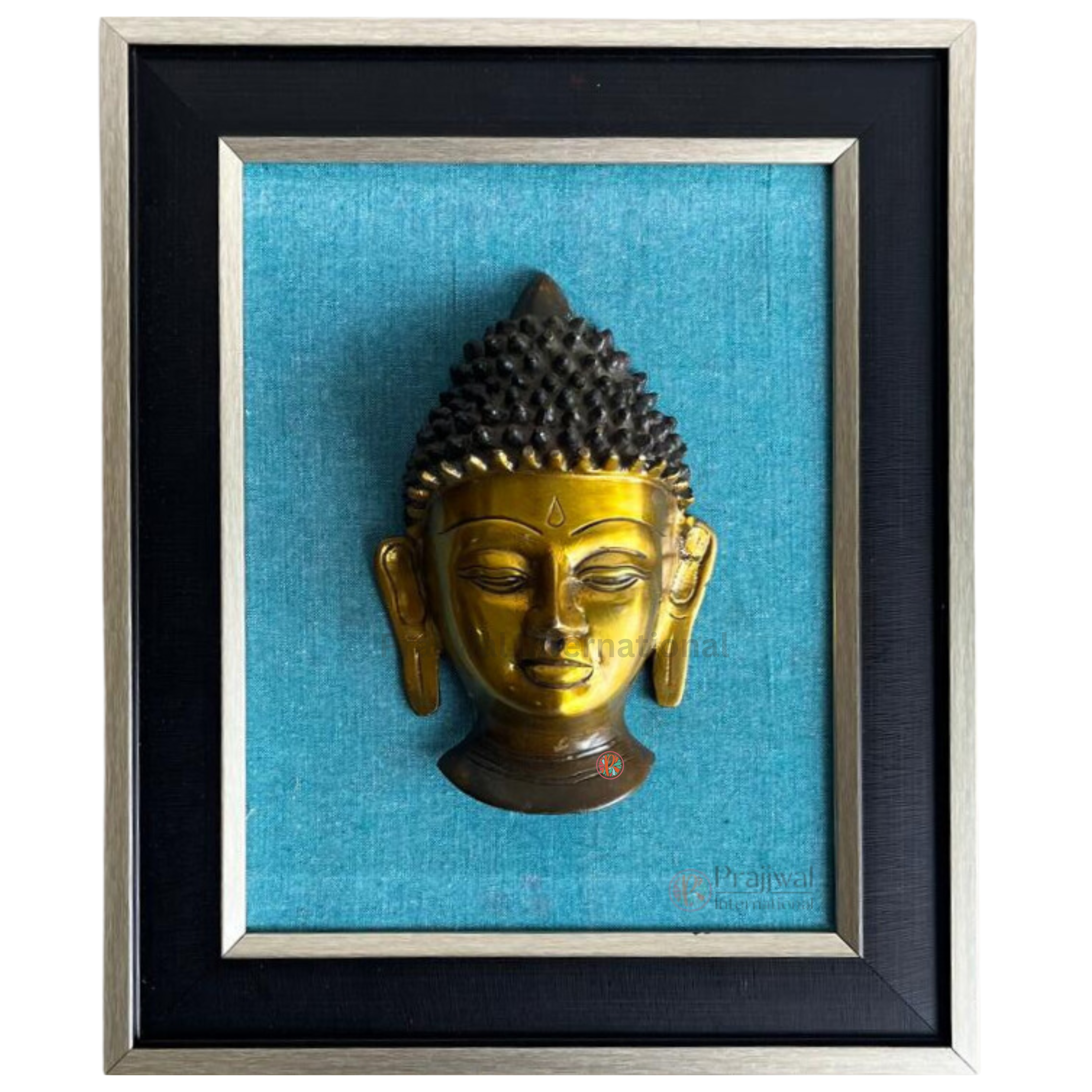 Brass Buddha Face Wall Hanging Frame | Serene Symbol of Peace and Enlightenment