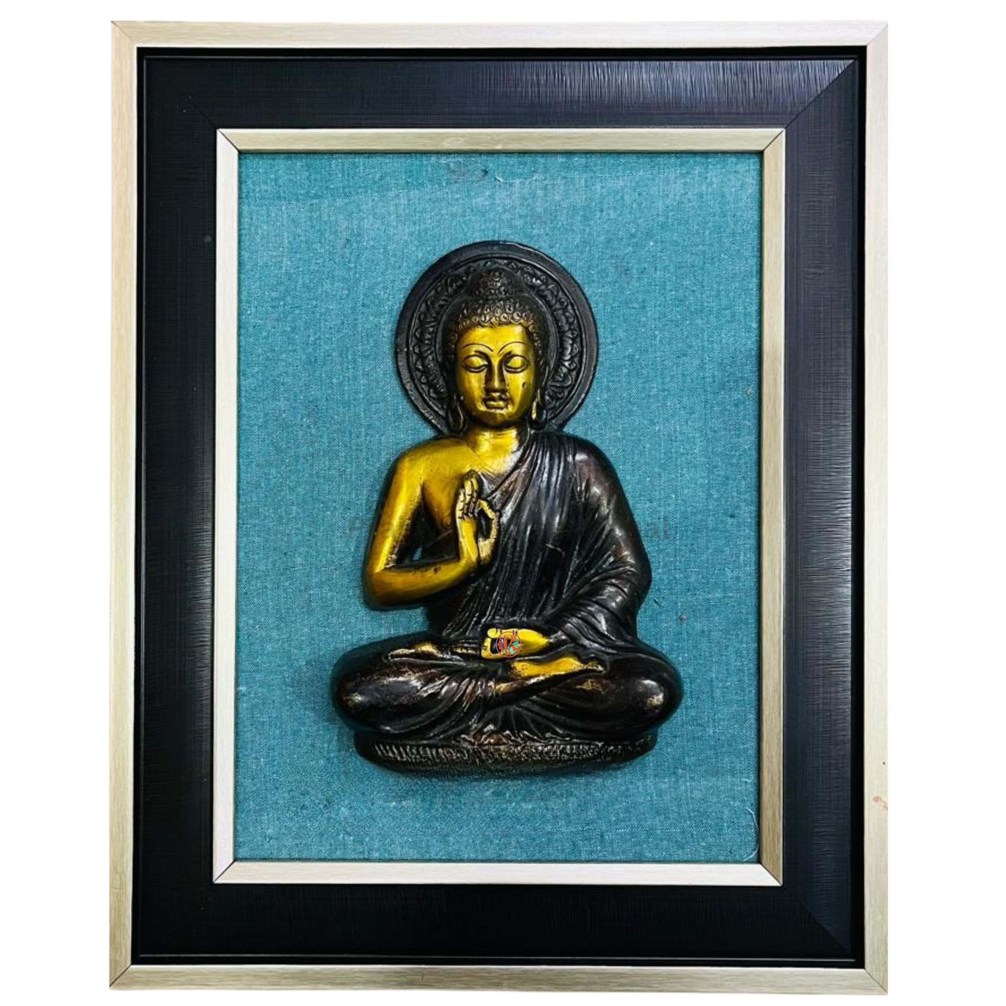 Brass Meditating Buddha Wall Hanging Frame | Tranquility and Enlightenment for Your Sacred Space