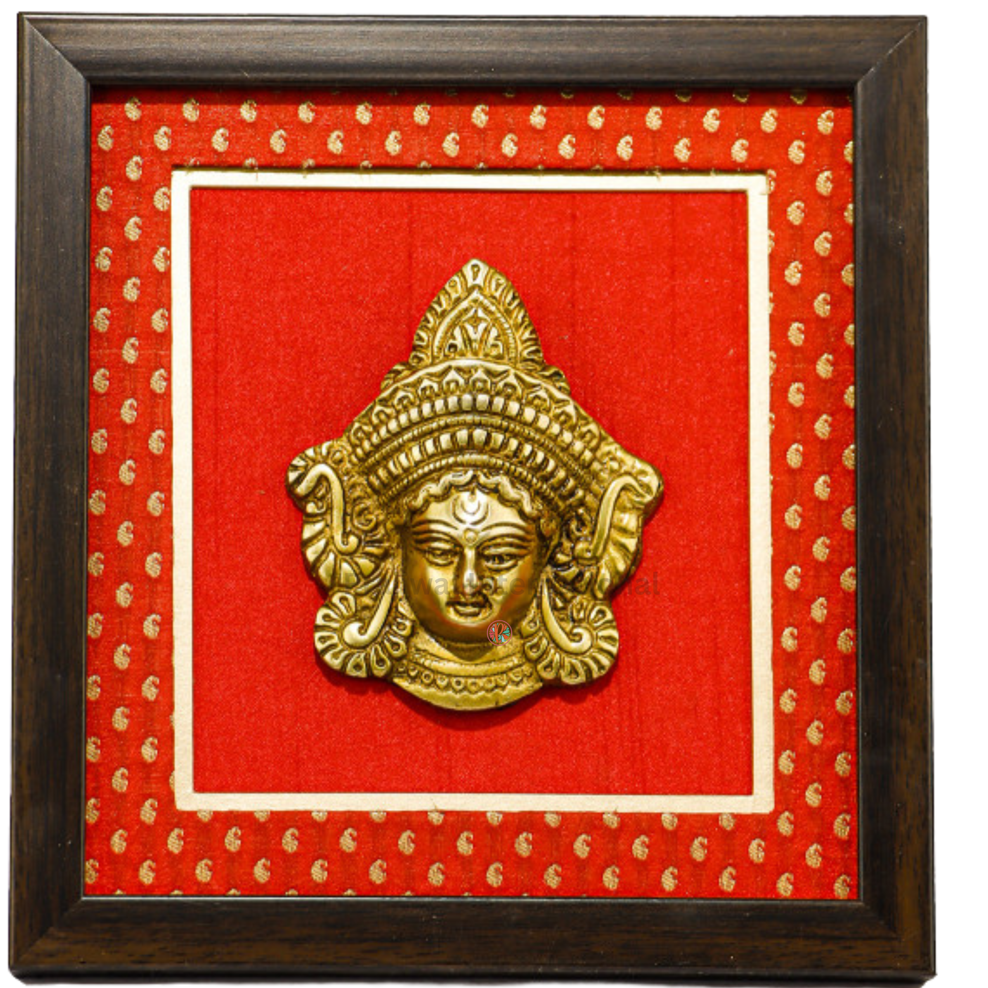 Brass Durga Face Wall Hanging Frame
