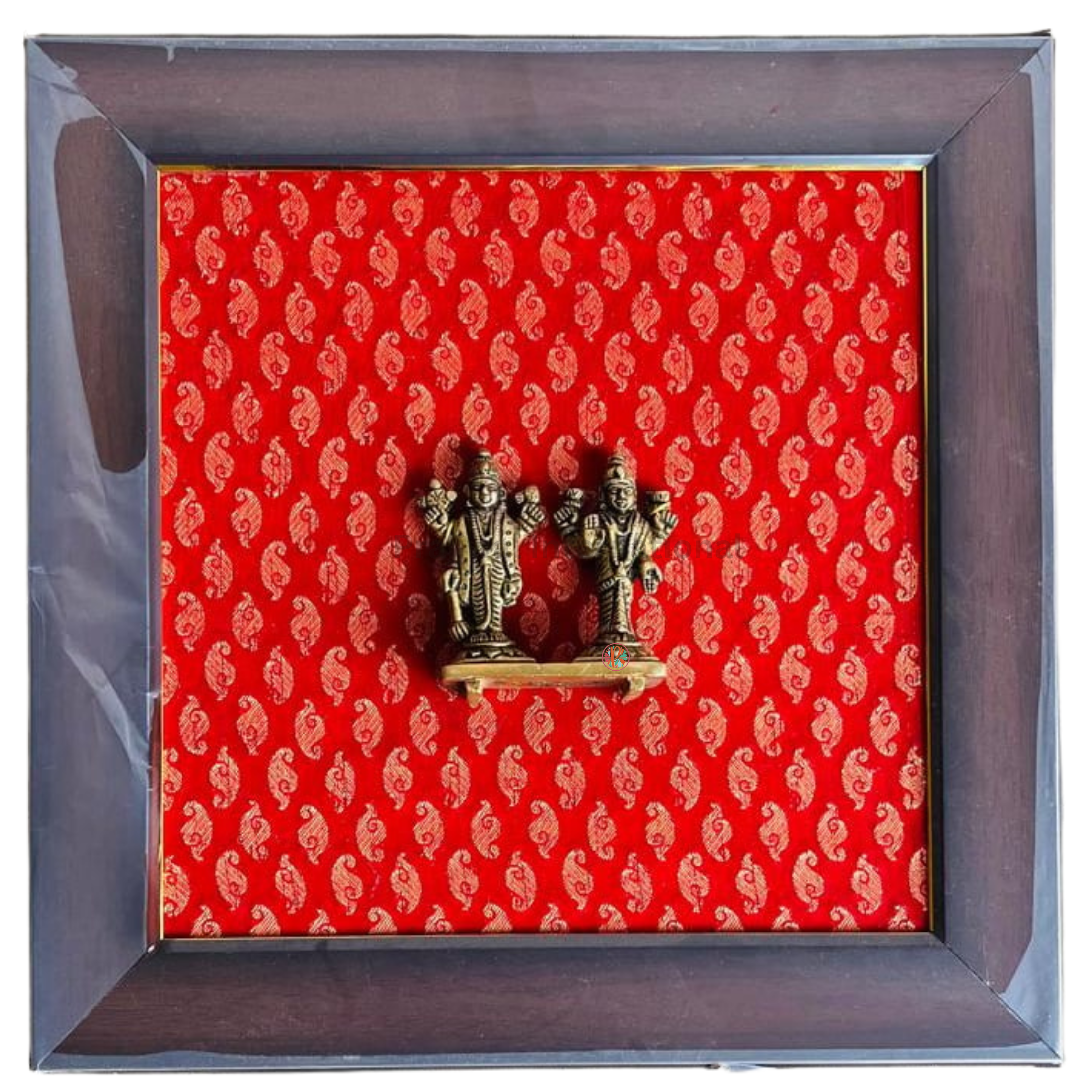  Brass Vishnu Lakshmi Wall Hanging Frame – Divine Blessings for Your Space