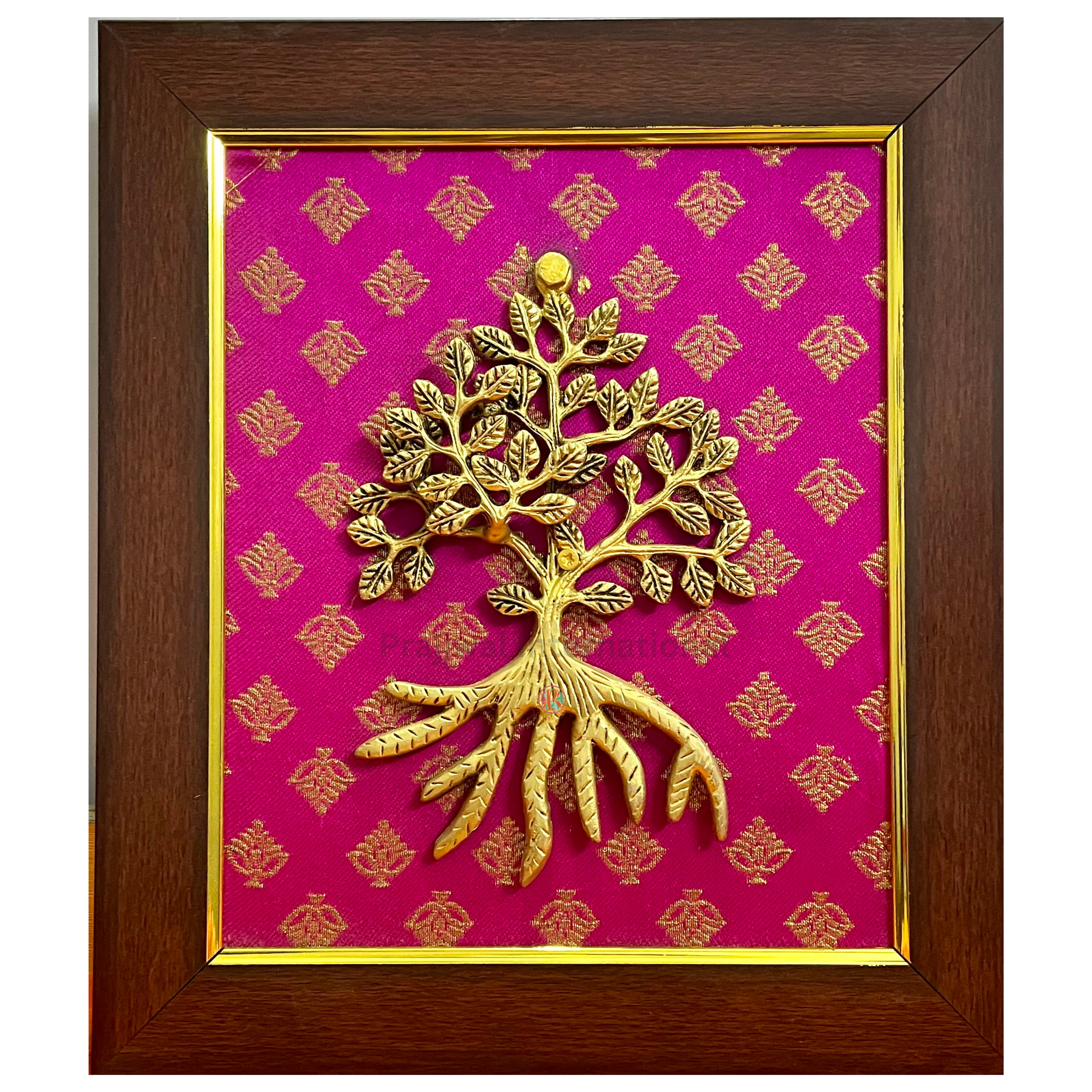 Brass Tree Wall Hanging Frame – Tree of Life for Harmony and Growth