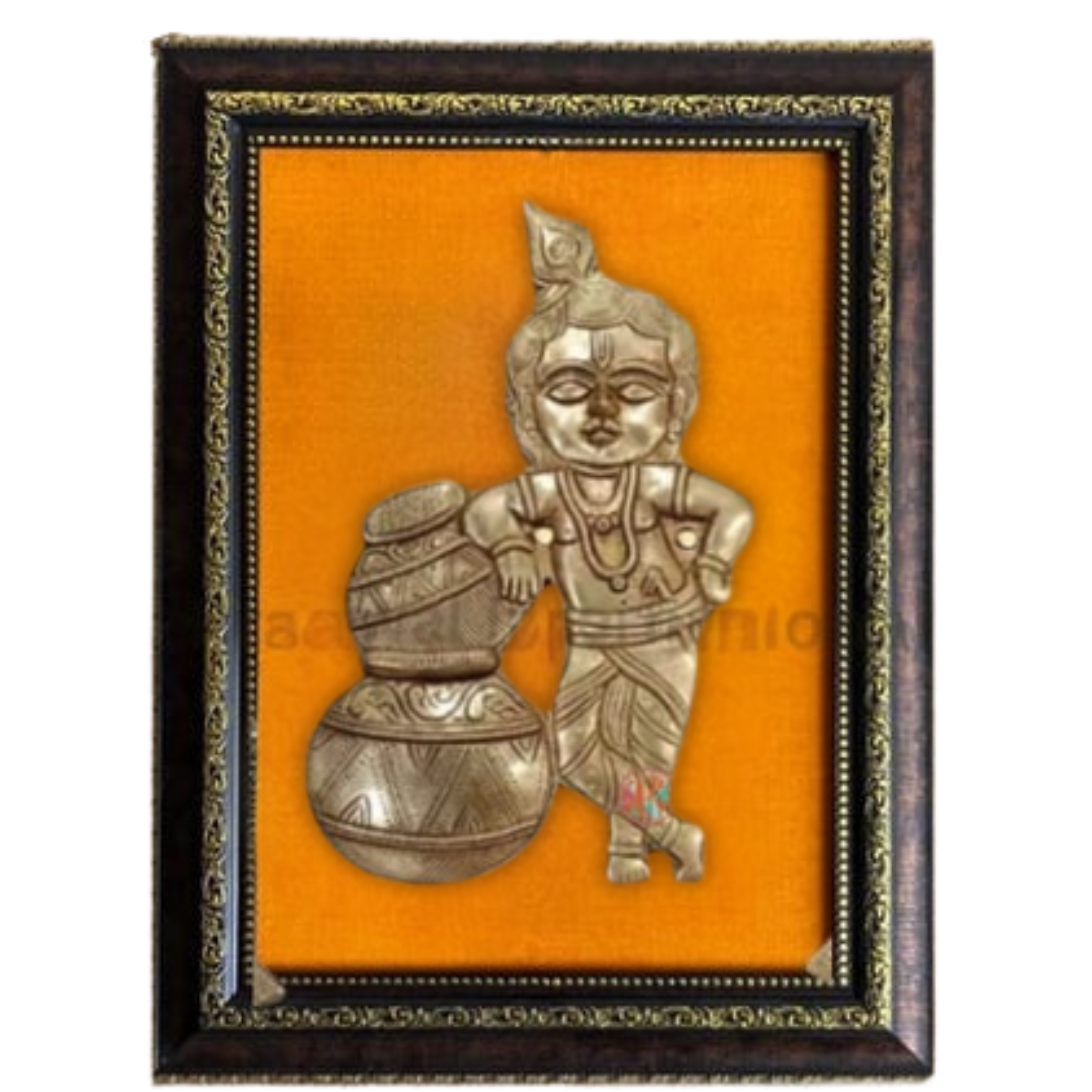  Brass Bal Gopal Wall Hanging Frame – Symbol of Divine Innocence and Joy