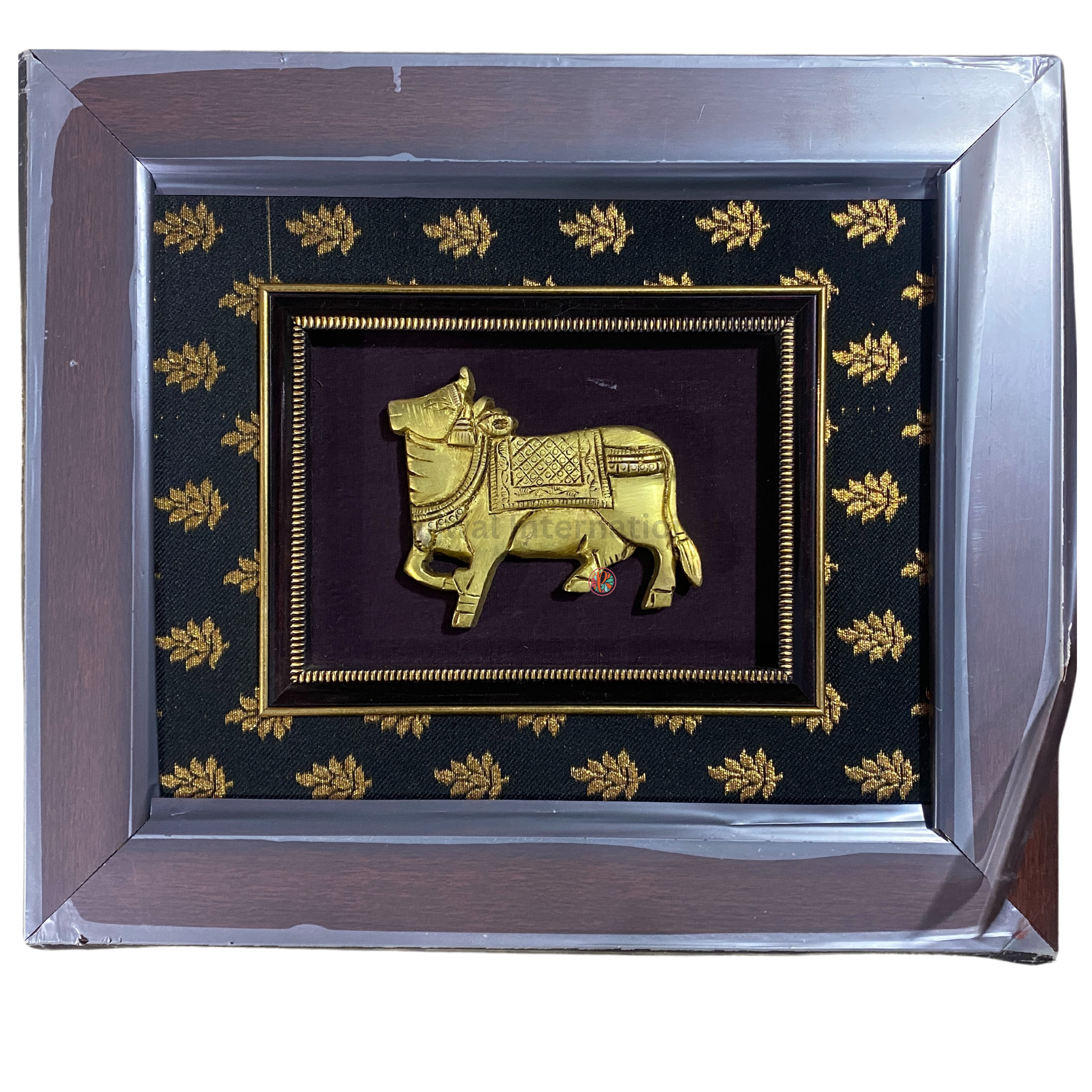 Brass Kamdhenu  Cow Wall Hanging frame 