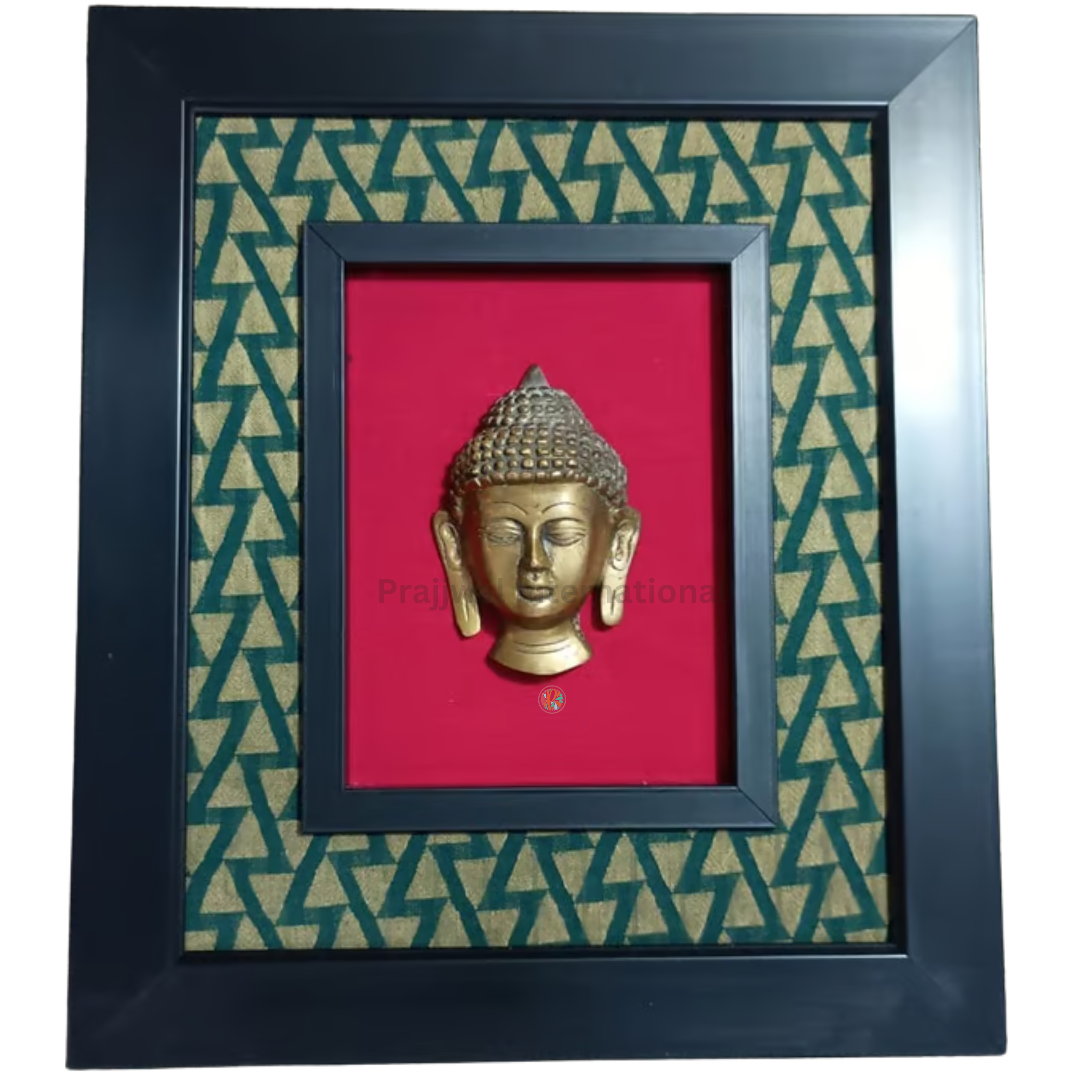 Brass Buddha Head Wall Hanging Frame 