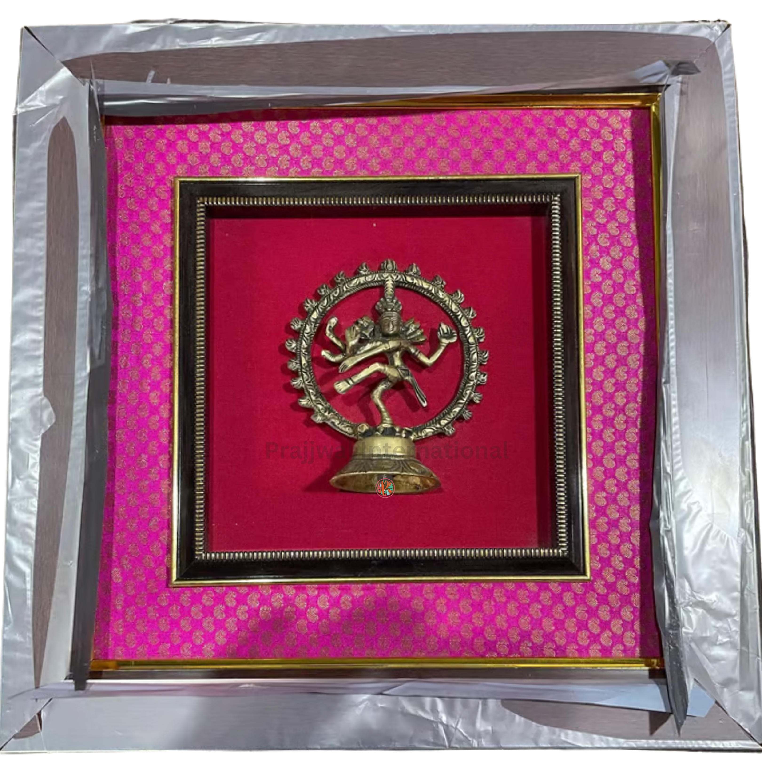 Brass Natraj Wall Hanging Frame | Lord Shiva as the Cosmic Dancer | Artistic & Spiritual Decor