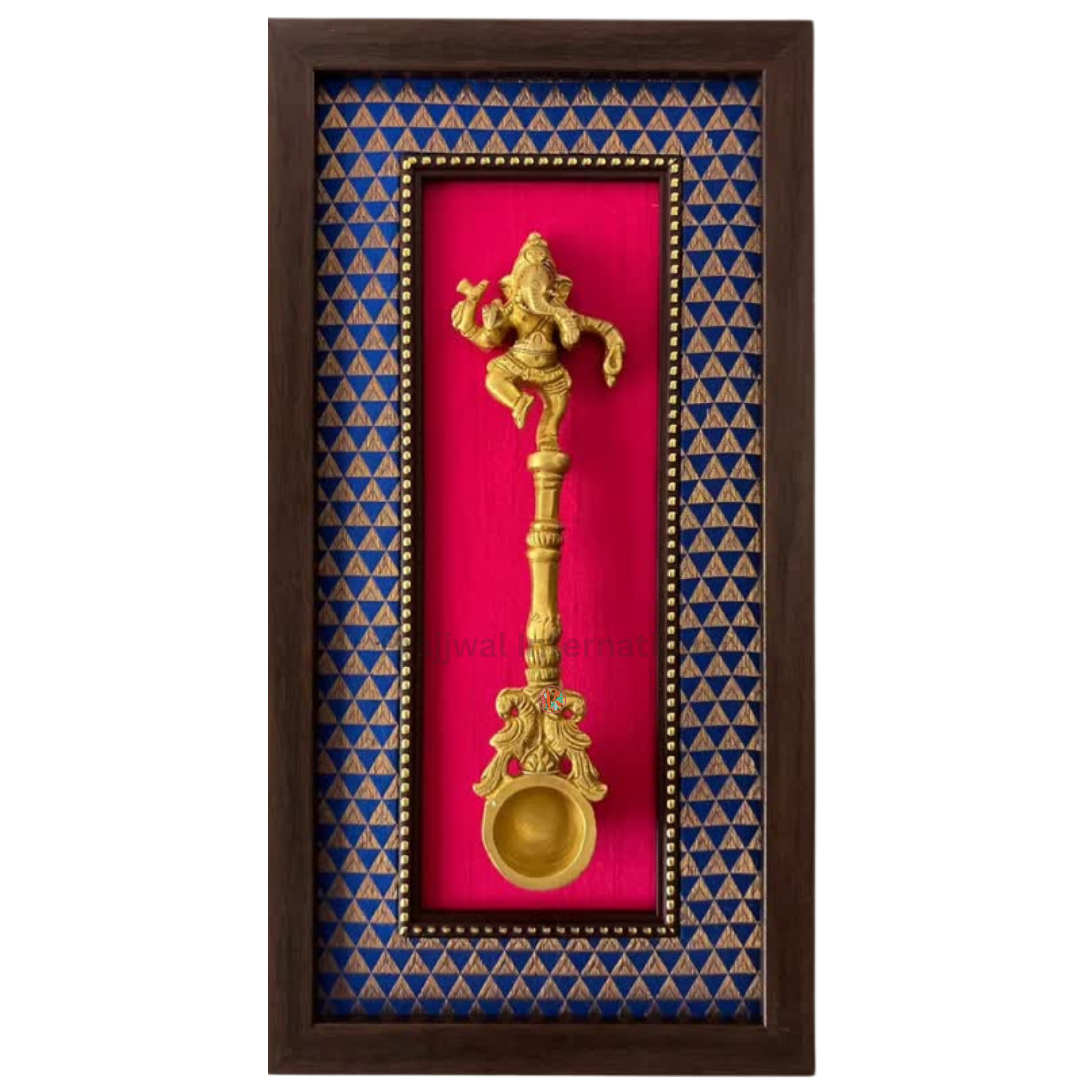Brass Antique Ganesh Spoon Hanging Frame
