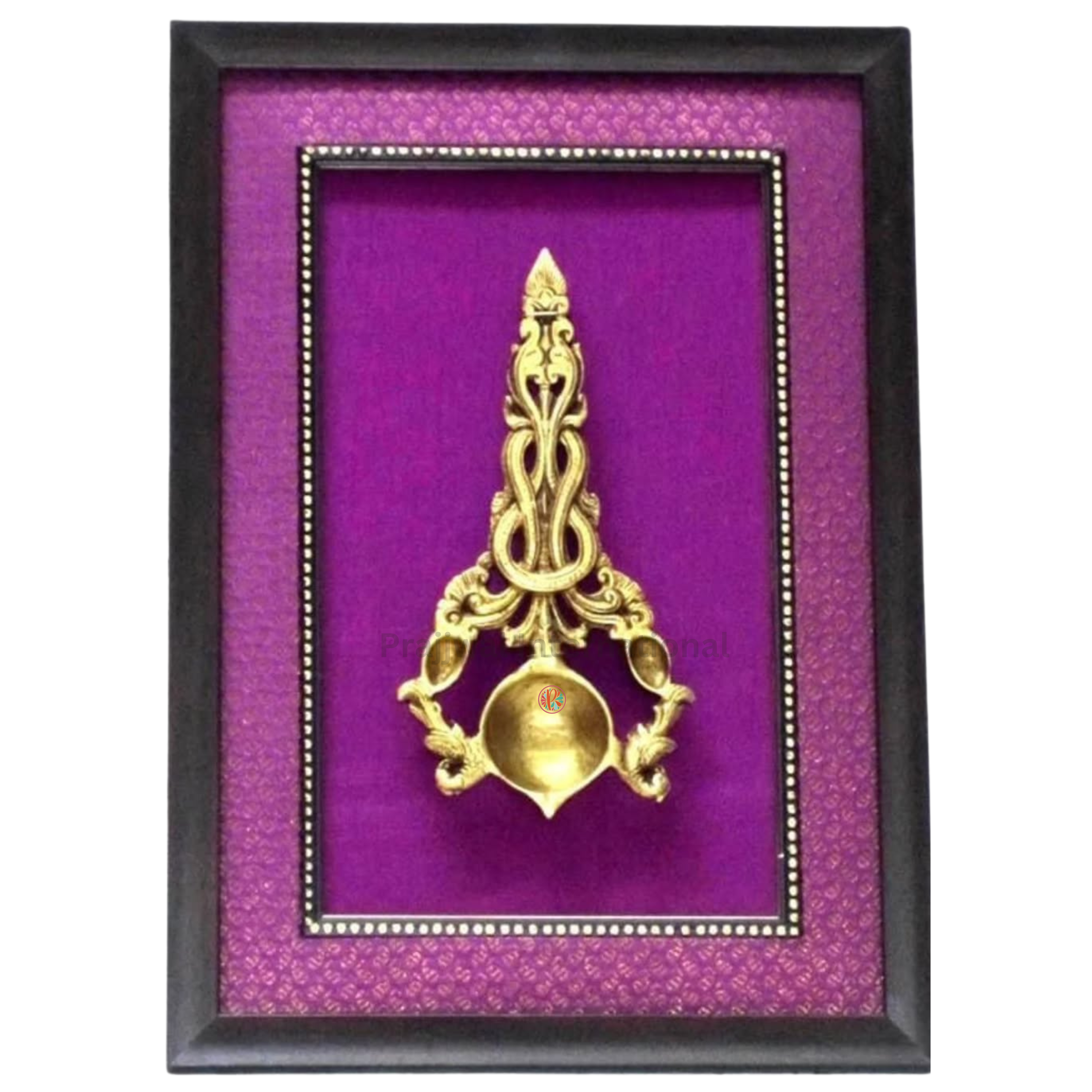  Wooden Framed Aarti Diya | Wall Hanging #PIF-1156
