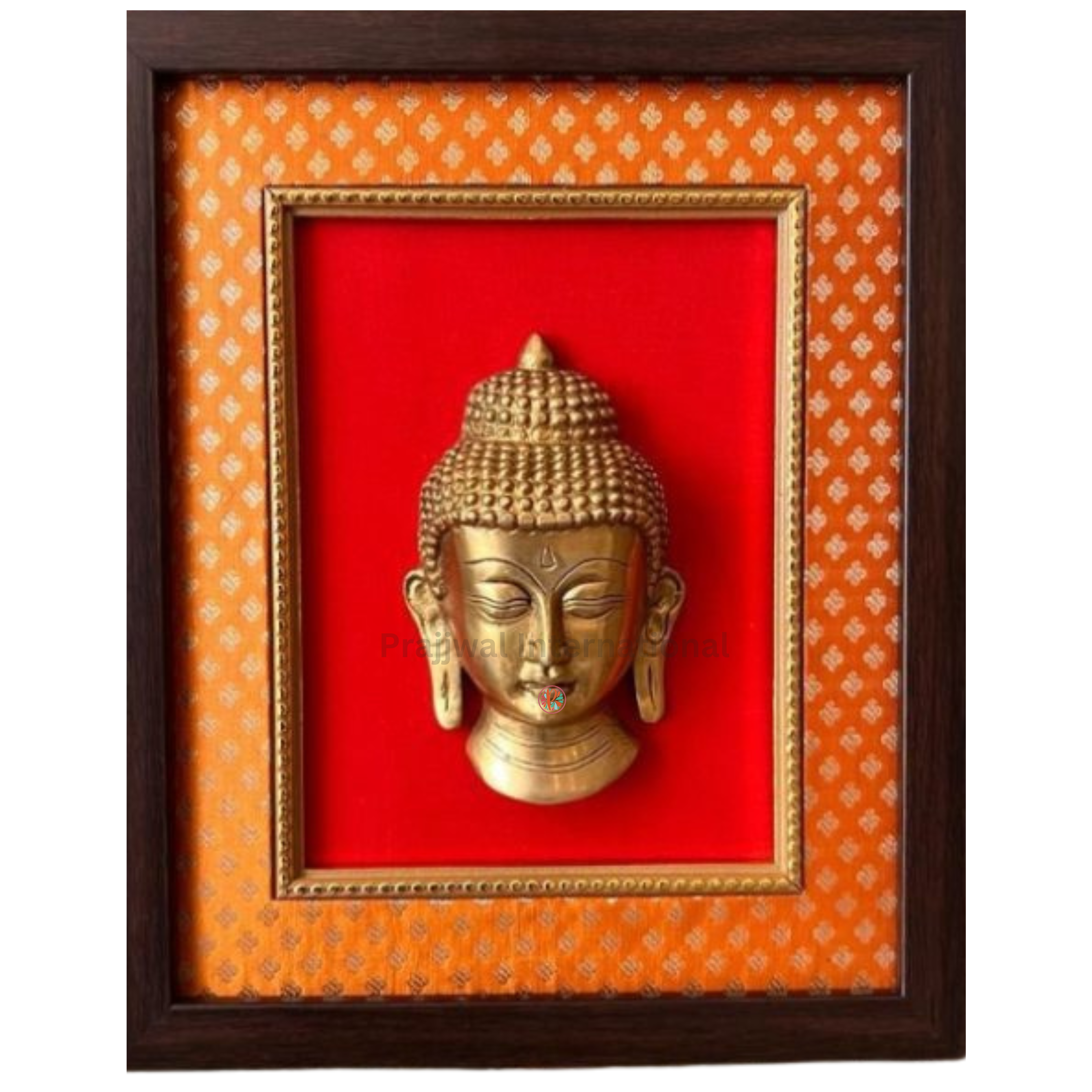 Brass Buddha Face Wall Hanging Frame | Serene Symbol of Peace and Enlightenment
