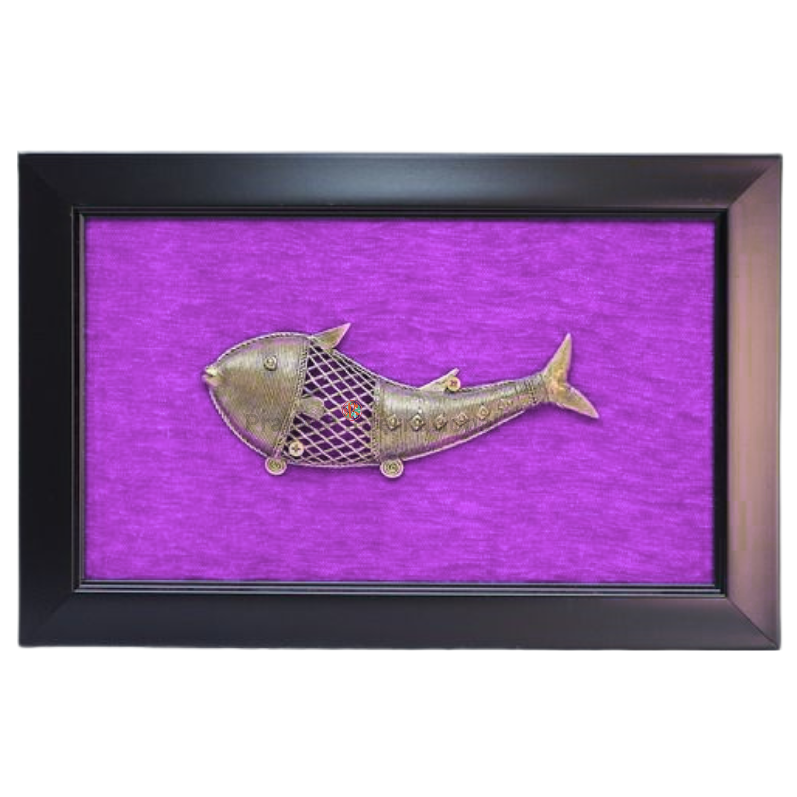 Brass Fish Wall Hanging Frame – 11 x 16 Inches