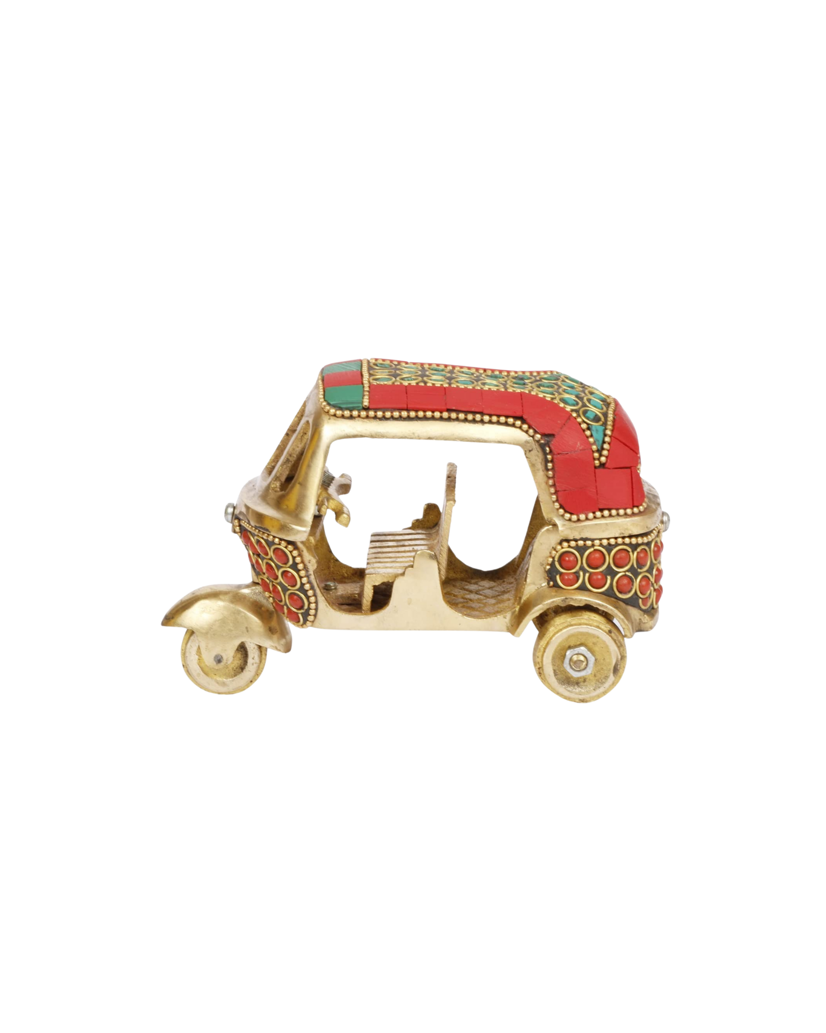 Brass Auto Rickshaw | Handcrafted Indian Miniature Tuk Tuk | #PISS-2662
