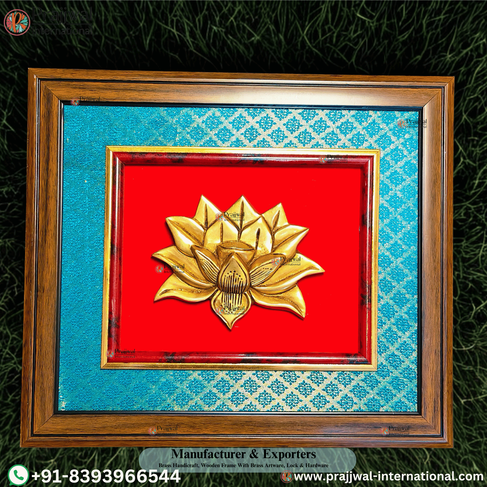 Brass Lotus Wall Hanging Frame