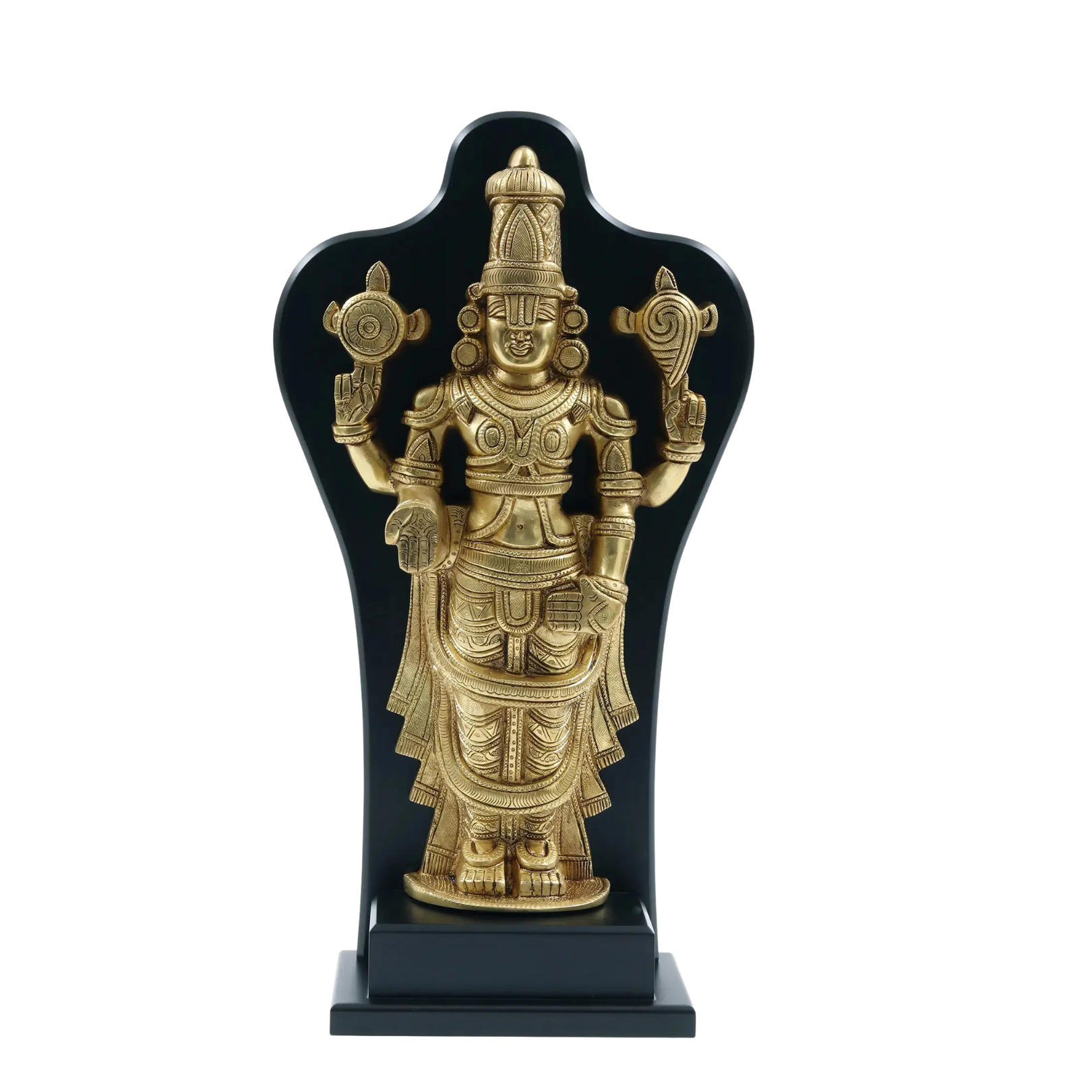 Shri Venkateswara Idol in Wooden Frame | Decorative Wall Hanging