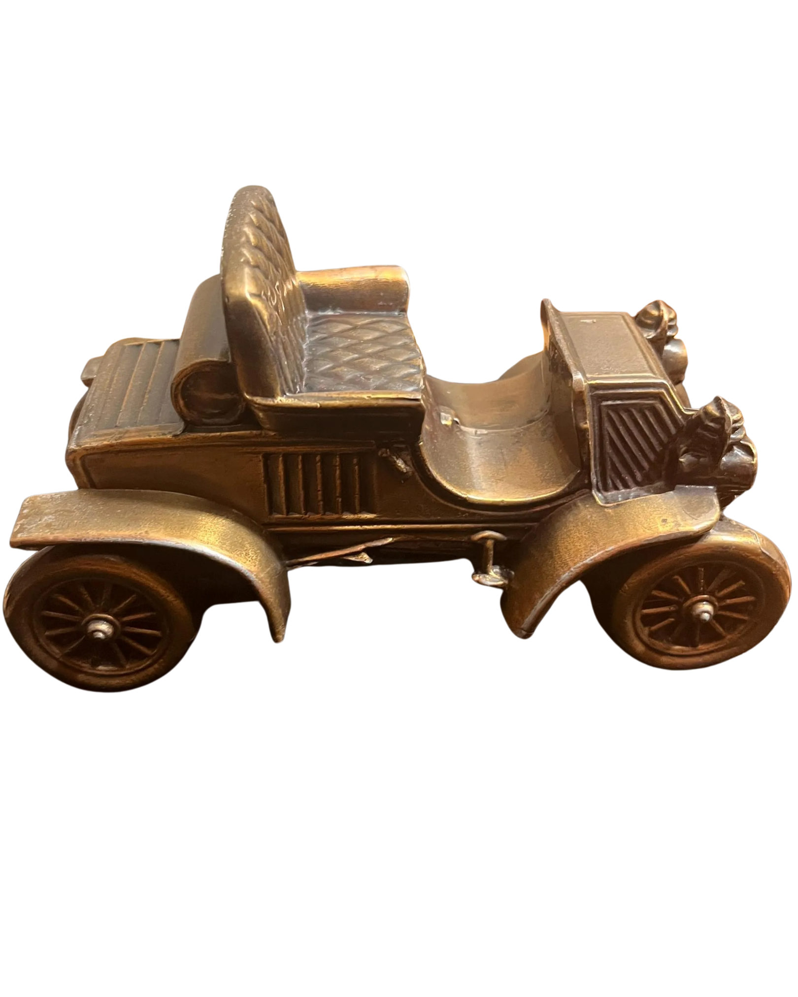 Vintage Brass 1902 Rambler Car Bank | Collectible Antique Showpiece | 6-Inch Brass Vintage Car