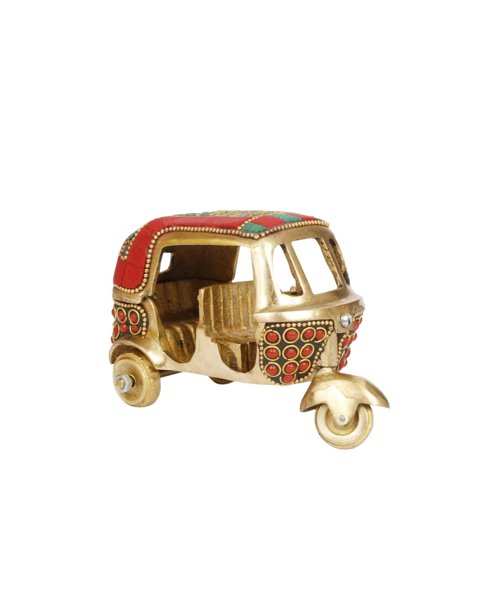 Brass Auto Rickshaw | Handcrafted Indian Miniature Tuk Tuk | #PISS-2662