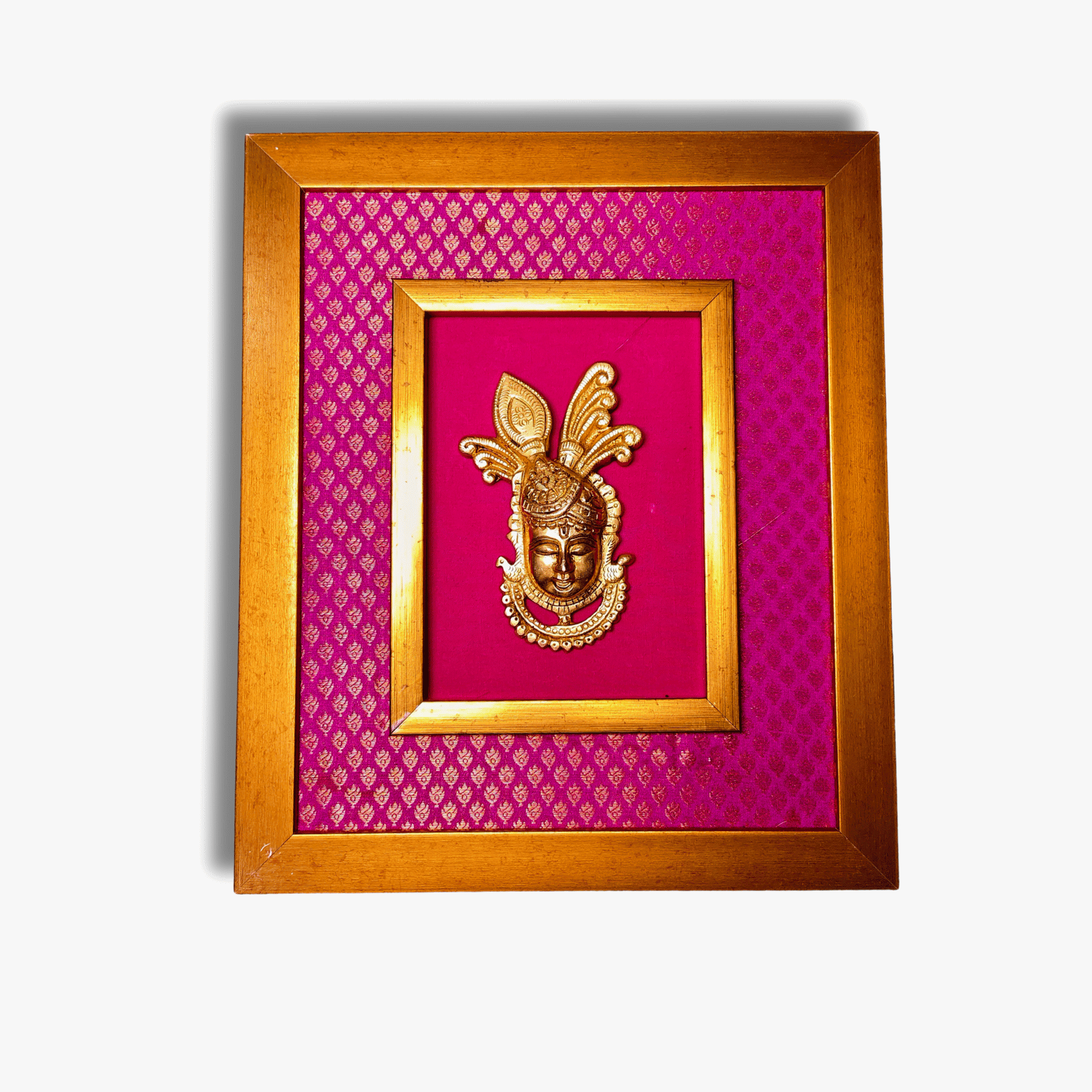 Brass Nath Ji Wall Hanging Frame – 12x14 Inch | Handcrafted Spiritual Wall Art
