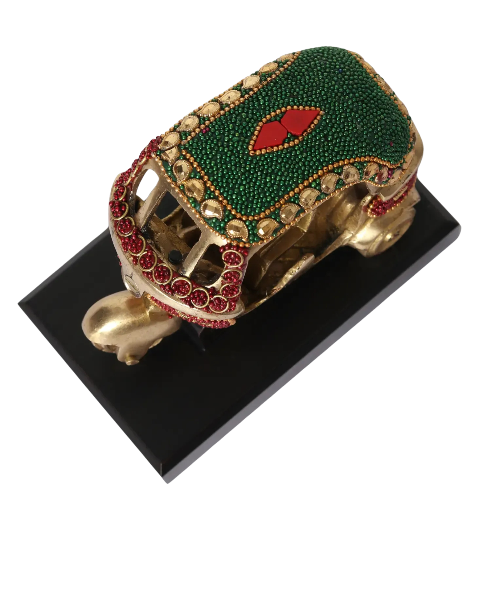 5" Brass Auto Rickshaw with Inlay Work and Wooden Detailing | Handcrafted Decorative Showpiece | Vintage Indian Tuk-Tuk Table Décor Gift Item