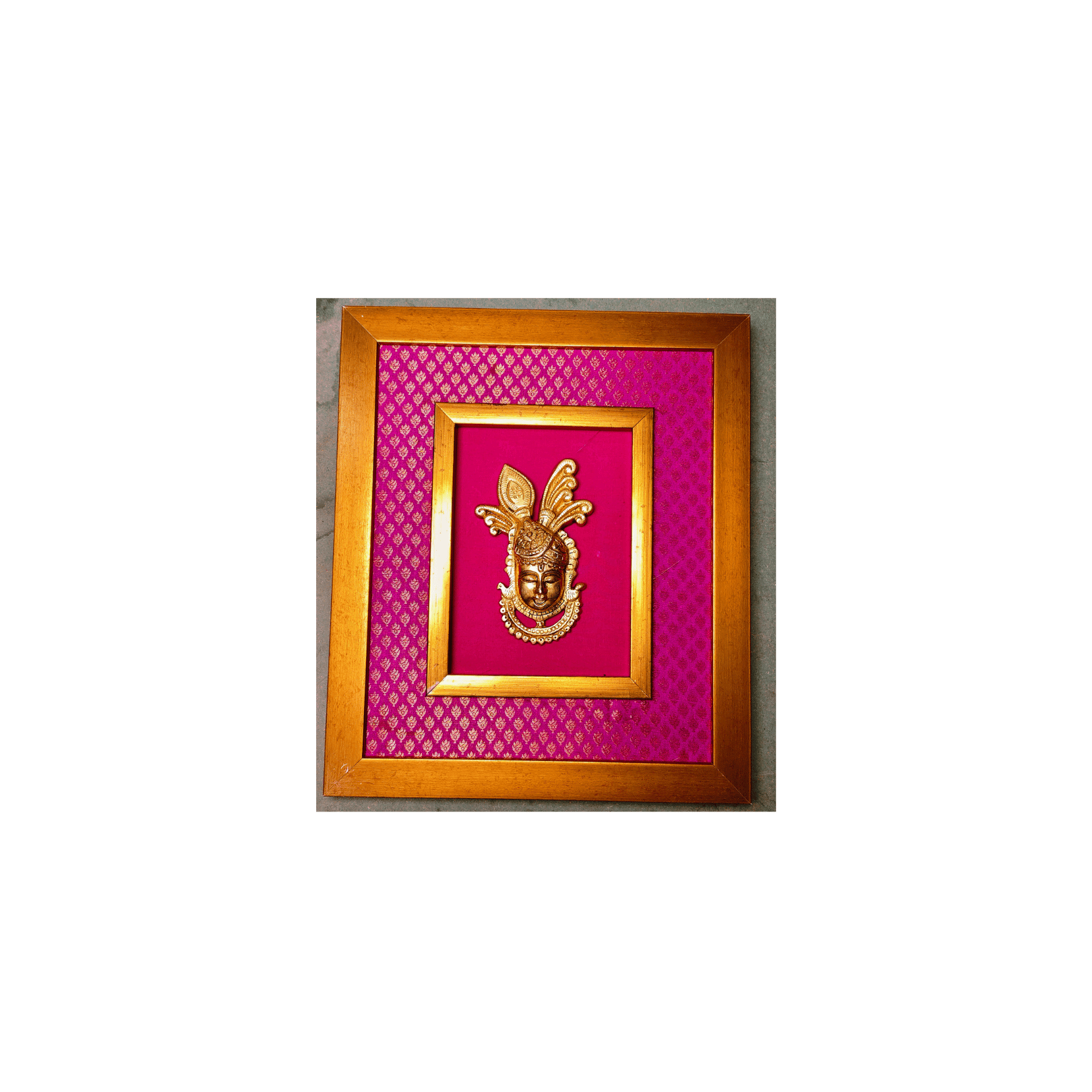 Brass Nath Ji Wall Hanging Frame – 12x14 Inch | Handcrafted Spiritual Wall Art