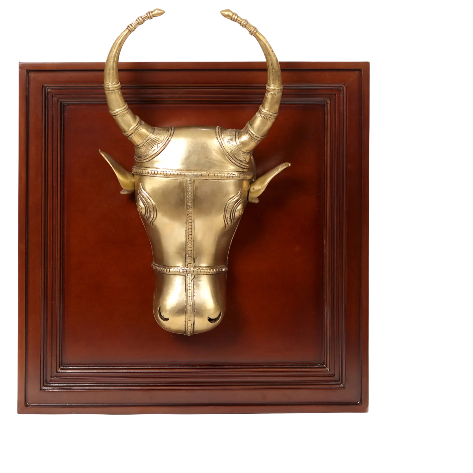 Large Square Designer Brass Wooden Frame | Wall Décor
