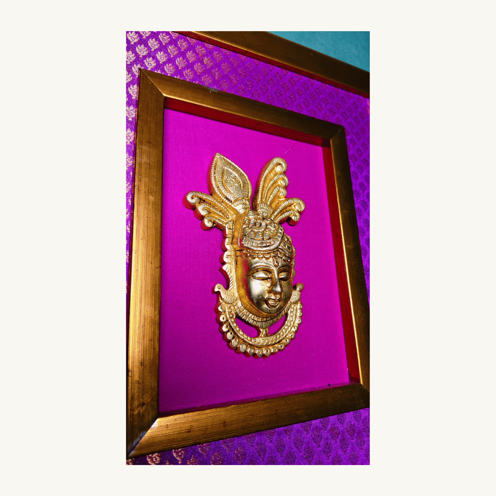 Brass Nath Ji Wall Hanging Frame – 12x14 Inch | Handcrafted Spiritual Wall Art#PIF-1259