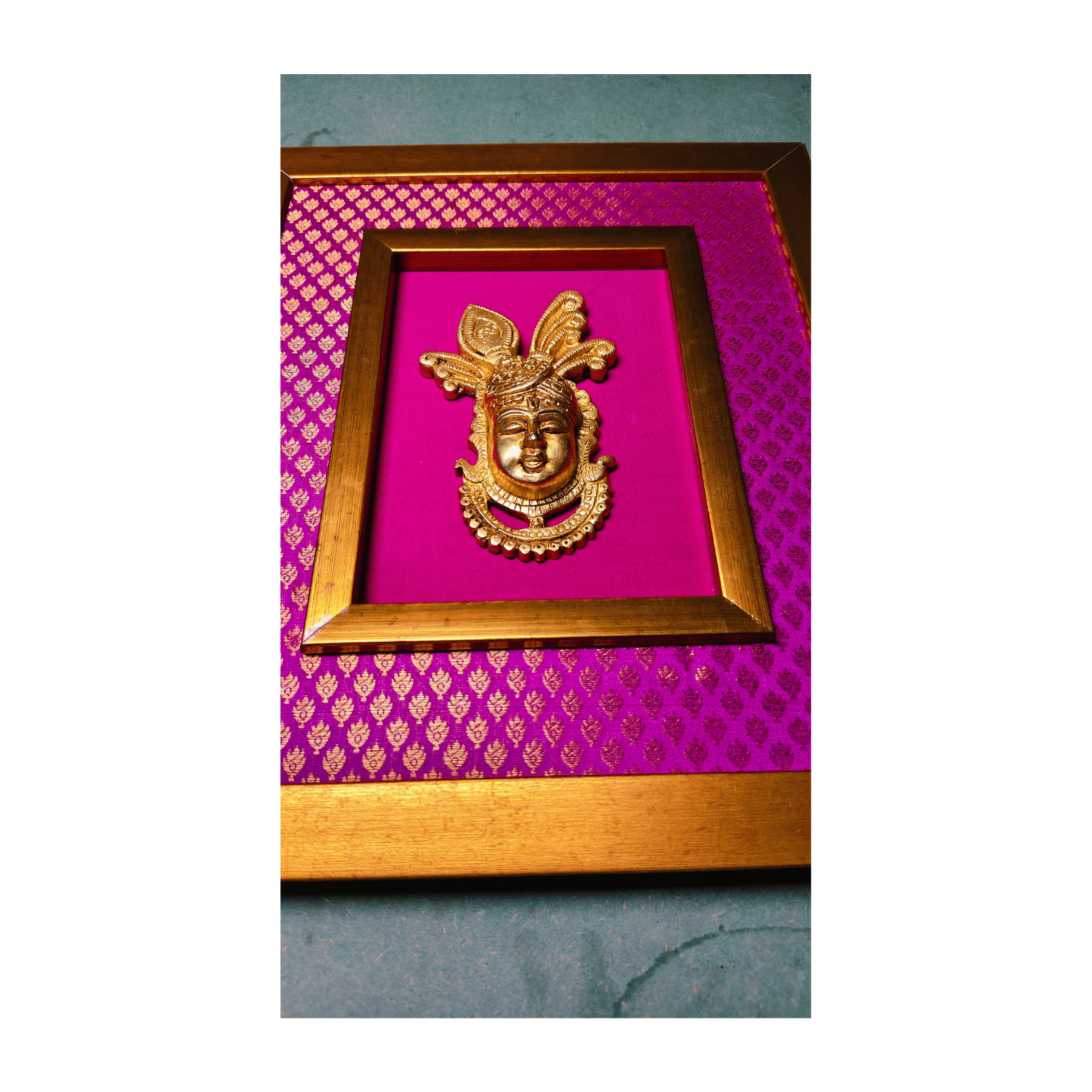 Brass Nath Ji Wall Hanging Frame – 12x14 Inch | Handcrafted Spiritual Wall Art#PIF-1259