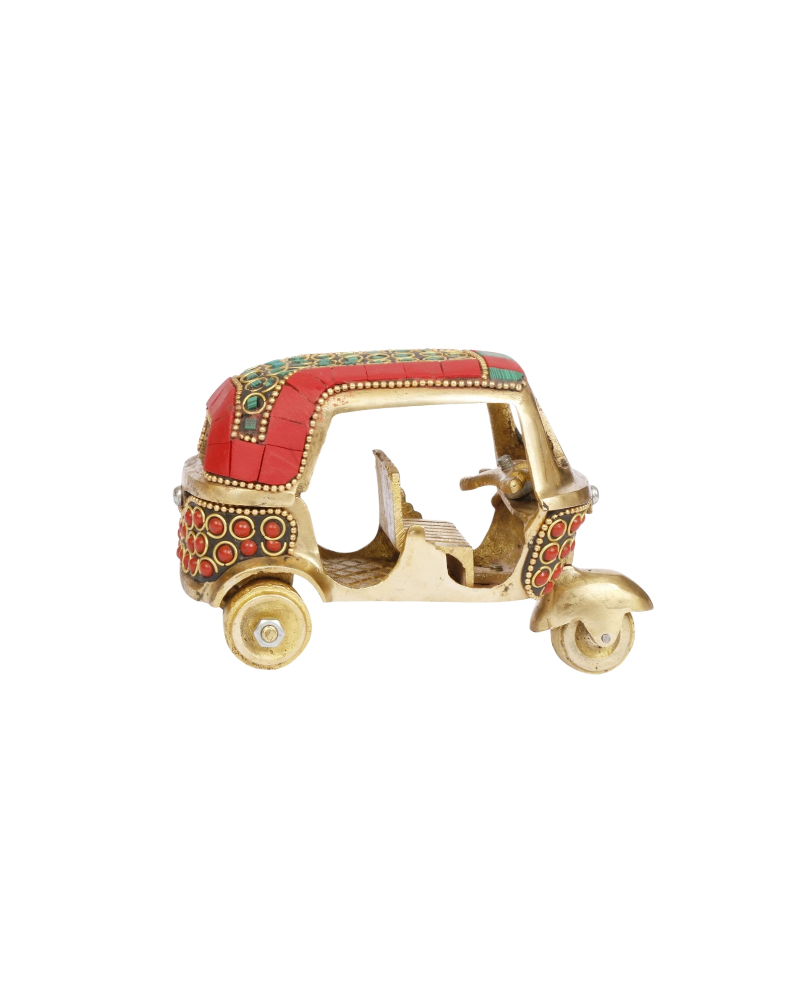 Brass Auto Rickshaw | Handcrafted Indian Miniature Tuk Tuk | #PISS-2662