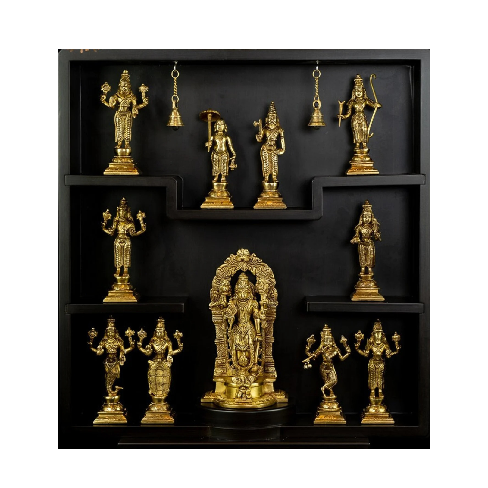 Dash Avatara – Lord Vishnu and His Ten Incarnations | Wooden Frame Panel