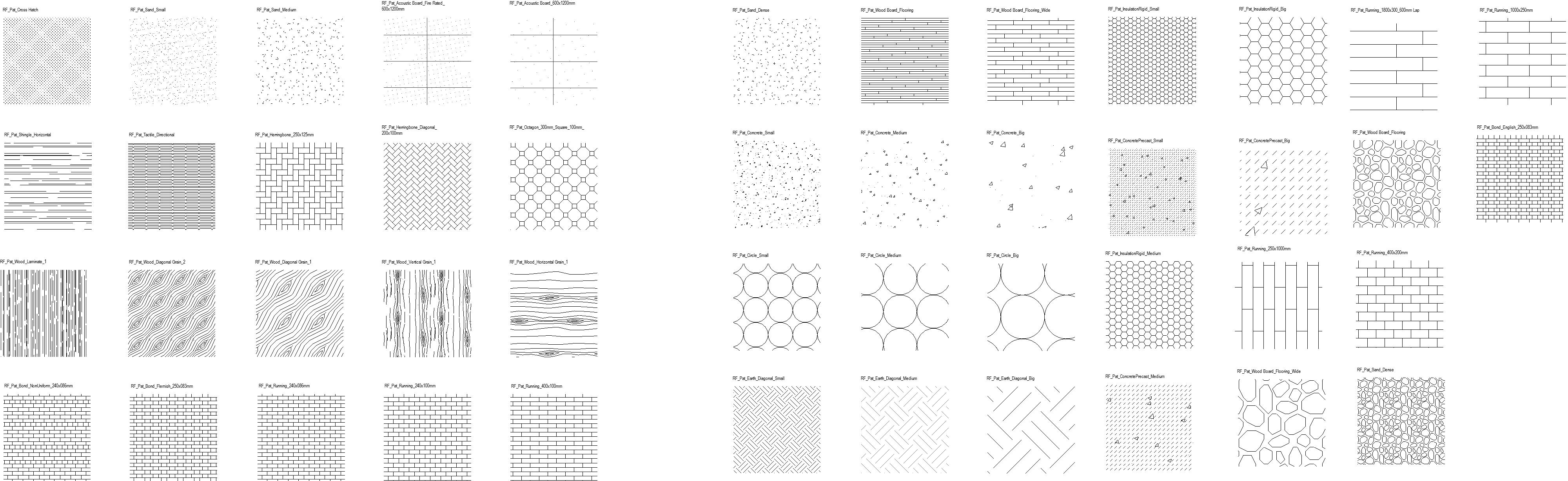 REVIT HATCH PATTERN COLLECTION 1-3
