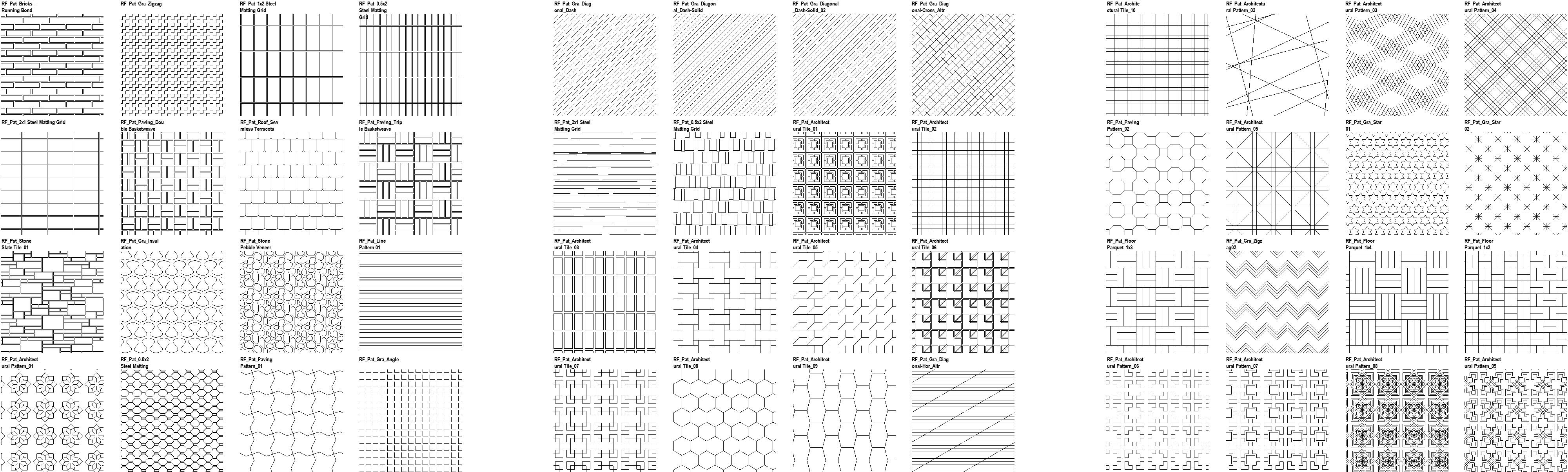 REVIT HATCH PATTERN COLLECTION 1-3