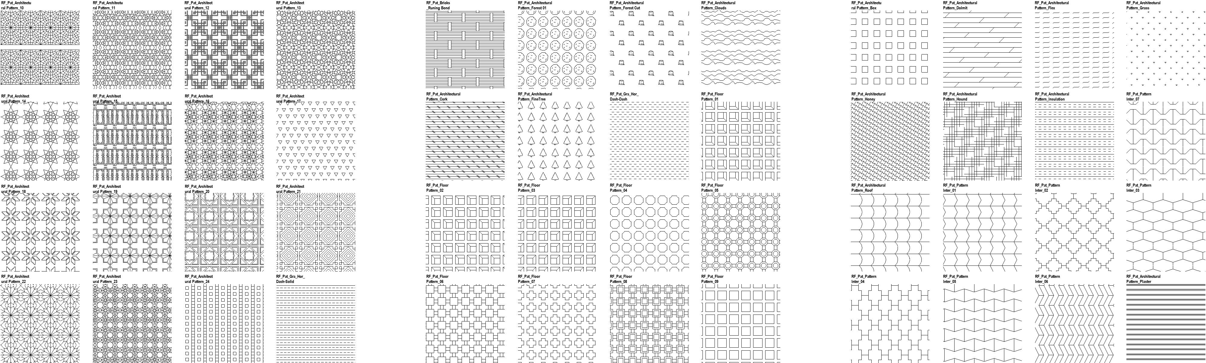 REVIT HATCH PATTERN COLLECTION 1-3