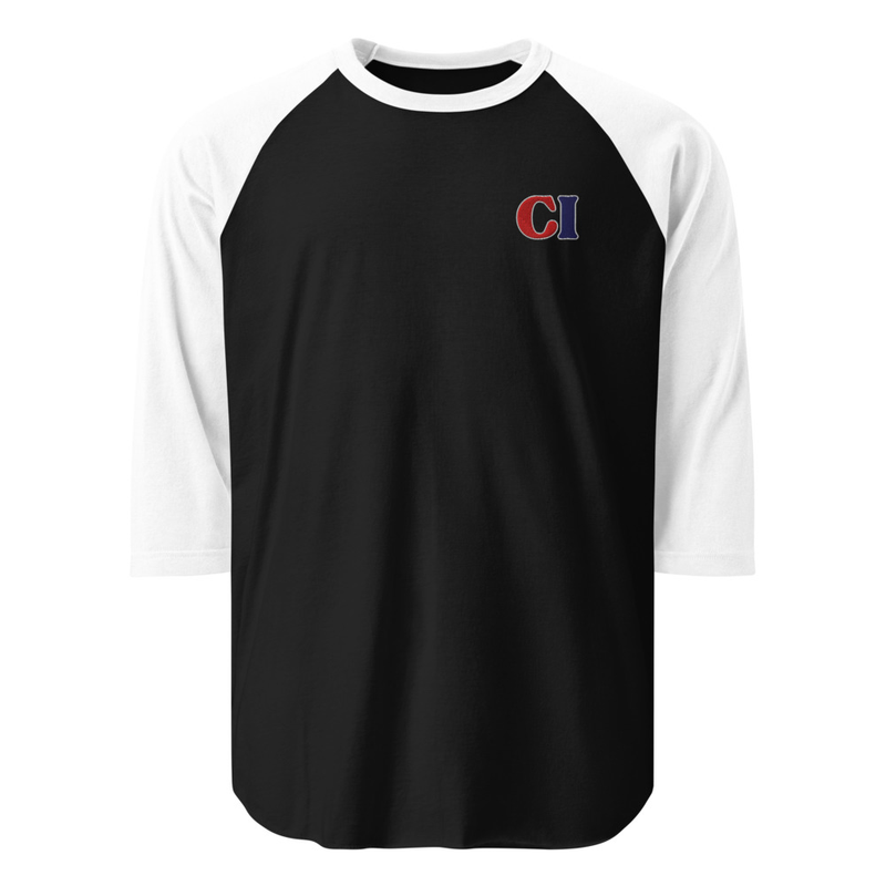 Embroidered Compressed Logo 3/4 Sleeve Shirt