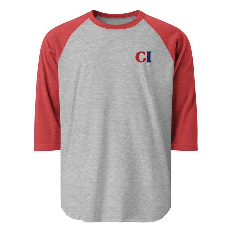 Embroidered Compressed Logo 3/4 Sleeve Shirt