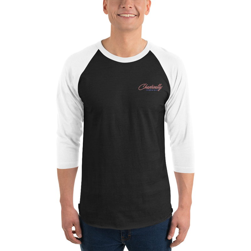 Embroidered Logo 3/4 Sleeve Shirt