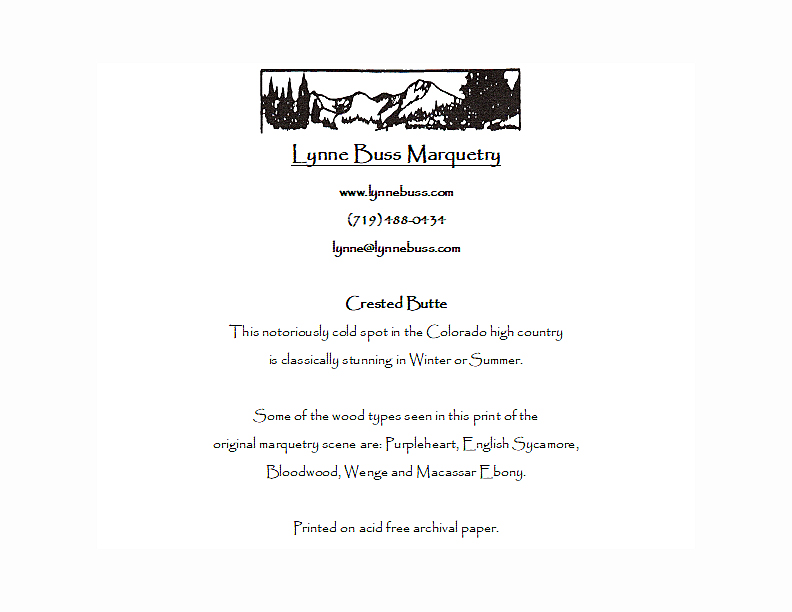 Crested Butte Matted Print