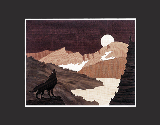 Howling at the Moon Matted Print