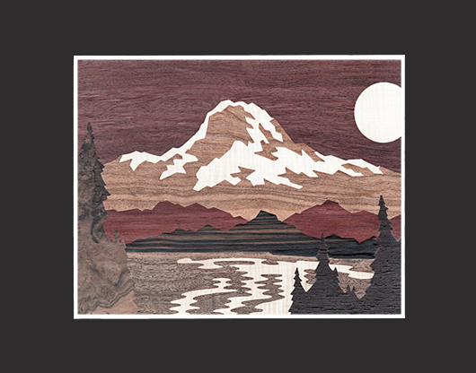 Mount Rainier Matted Print