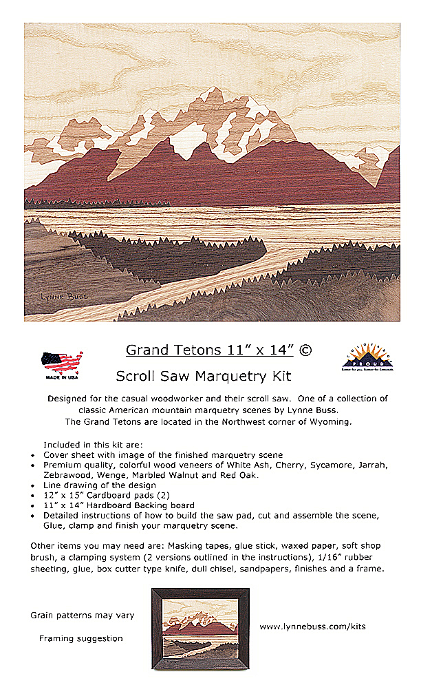 Grand Tetons Scroll Saw Marquetry Kit