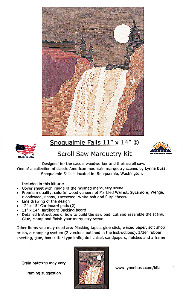 Snoqualmie Falls Scroll Saw Marquetry Kit