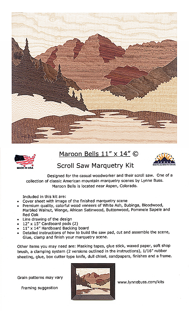 Maroon Bells Scroll Saw Marquetry Kit