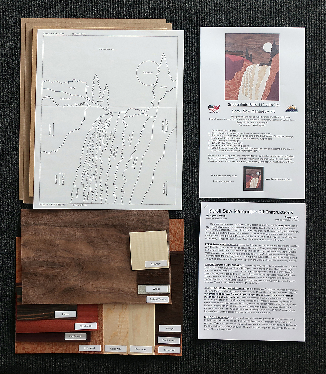 Snoqualmie Falls Scroll Saw Marquetry Kit