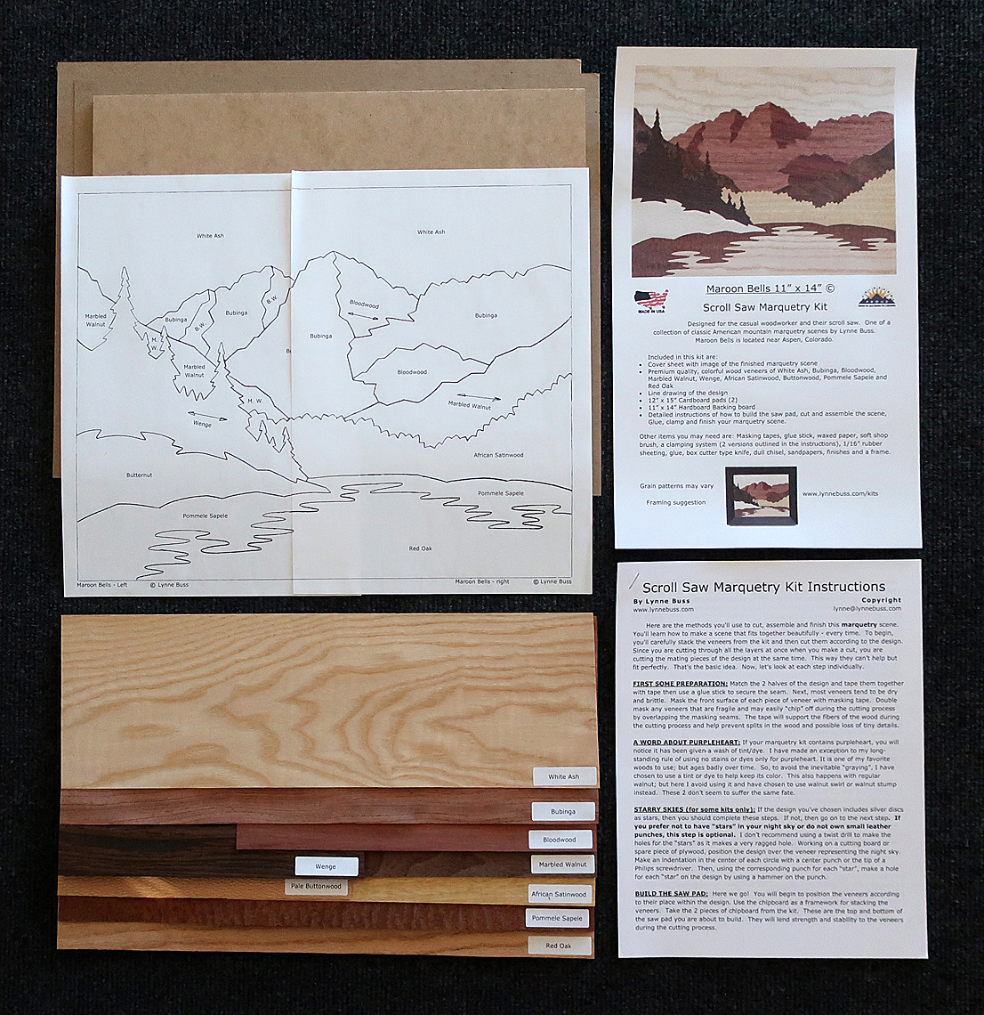 Maroon Bells Scroll Saw Marquetry Kit