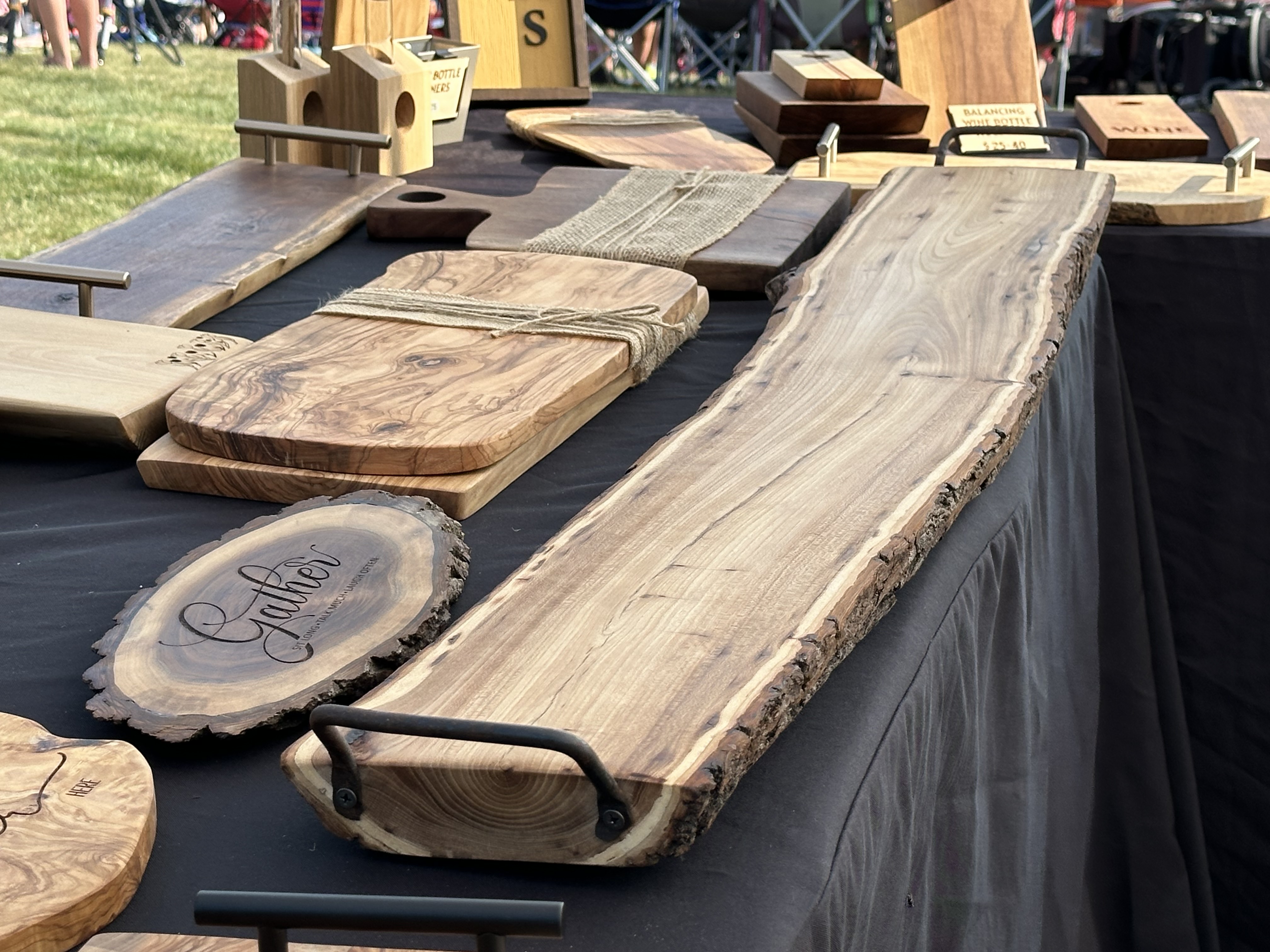 Custom live edge charcuterie boards