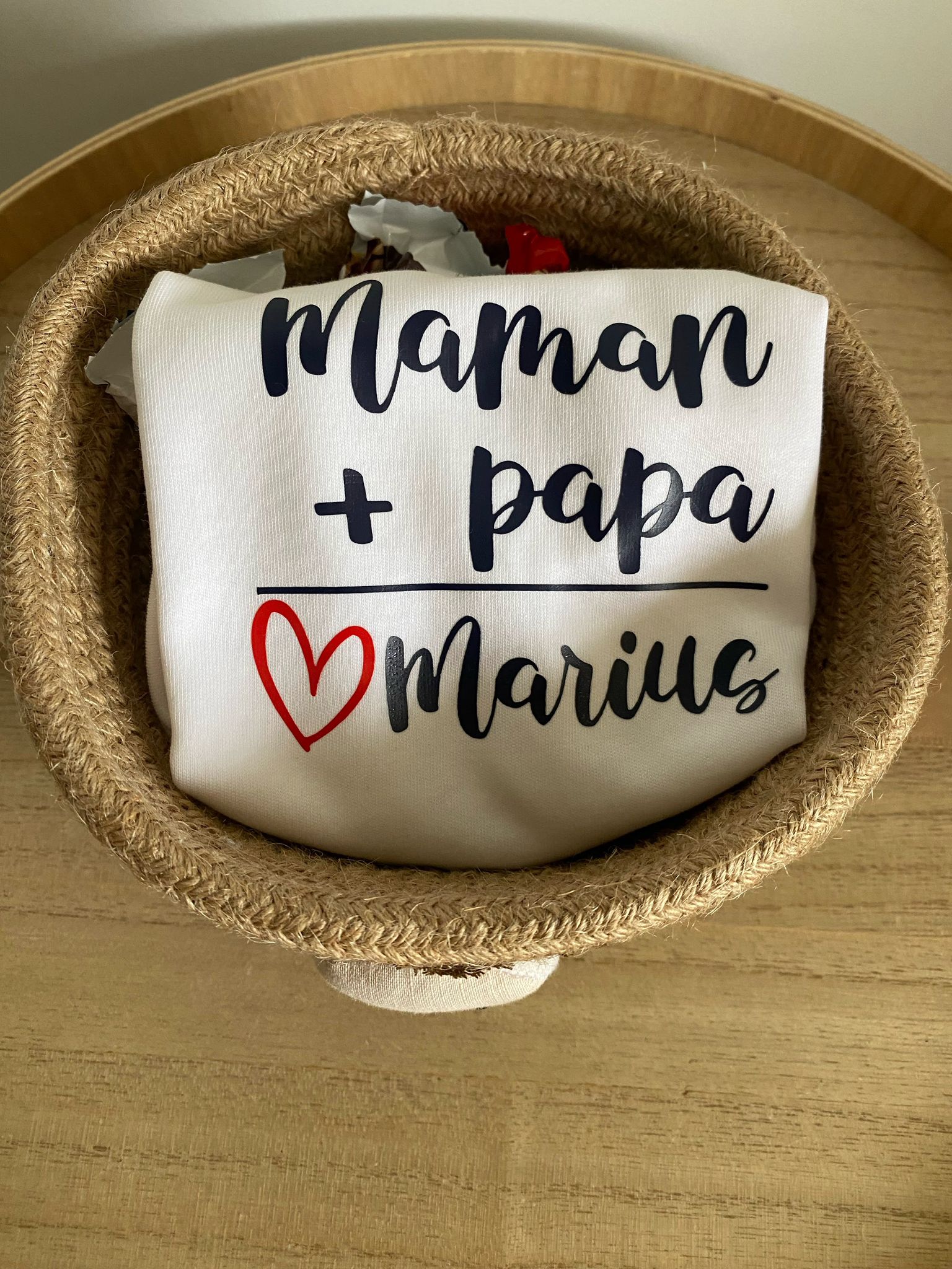 Le Baby mesures (contient 1 body personnalisé)