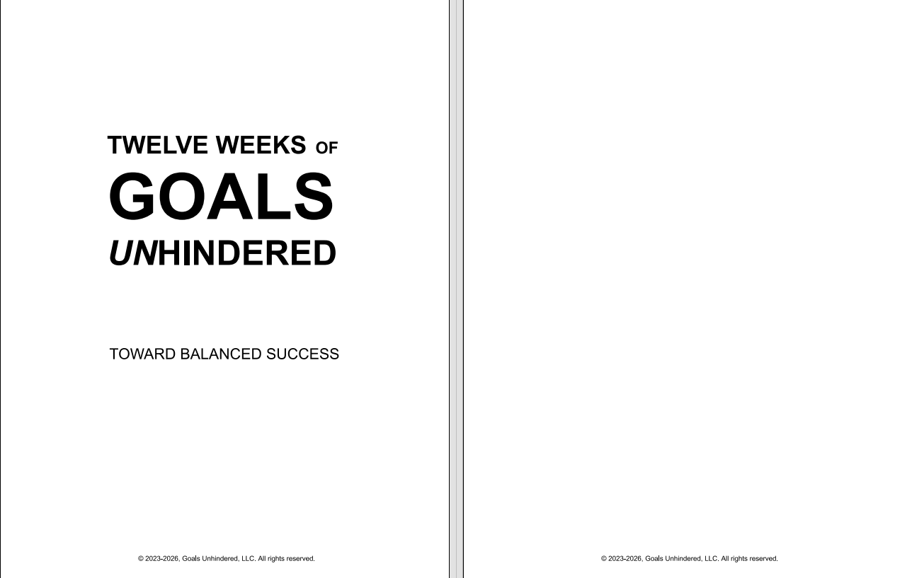 [PRINTABLE] Goals Unhindered Goal Planner Ver. 1