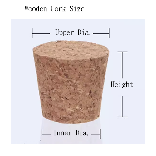 Pack of 10 Wooden cork