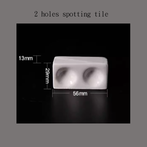 Ceramic spotting tiles
