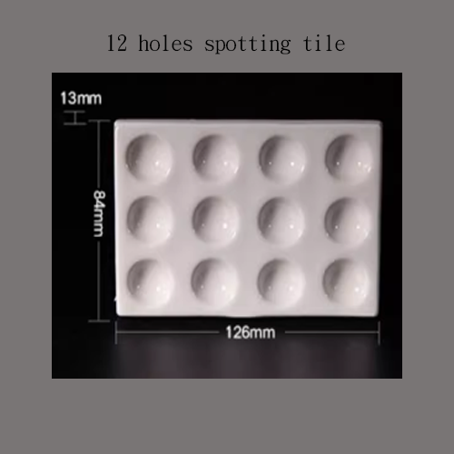 Ceramic spotting tiles