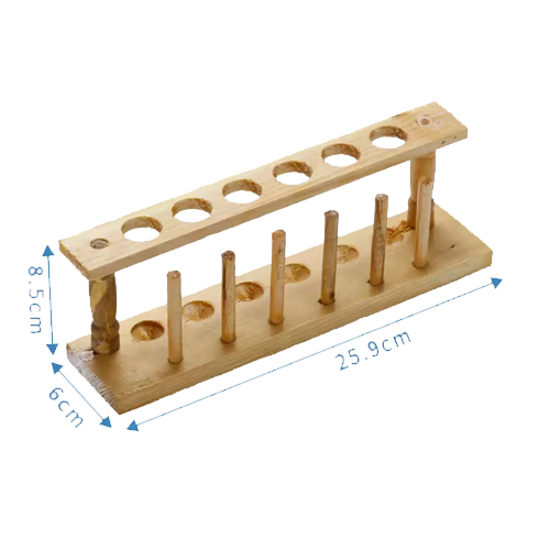 Pack of 6 pcs Wooden Test Tube Rack