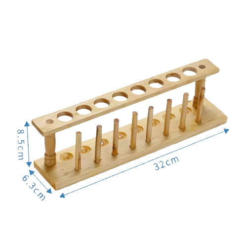 Pack of 6 pcs Wooden Test Tube Rack